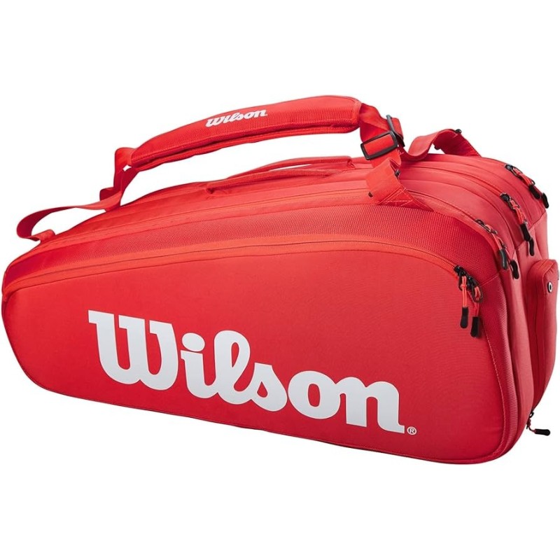TENIS RAQUETERO MEDIANO WILSON SUPER TOUR 9 PK RED