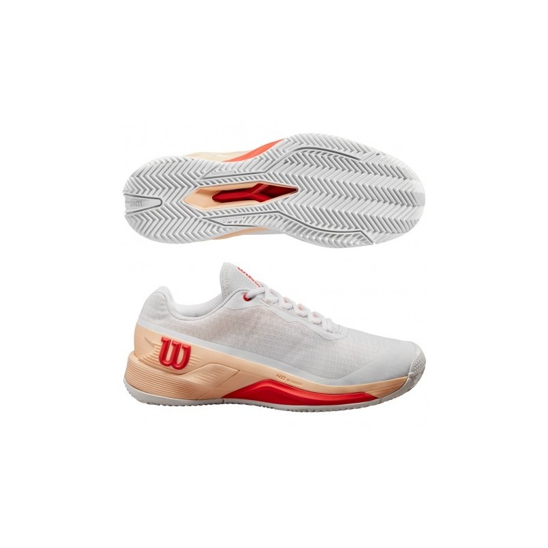 TENIS & PADEL ZAPATILLAS MUJER  WILSON RUSH PRO 4.0 W CLAY WH/PE